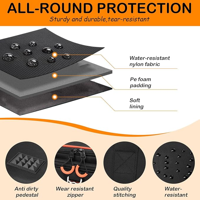 Travel Carrying Case for Jackery Explorer 300/240/160, Solar Generator Bag for Jackery & Accessories, Portable Power Station Case with Waterproof Bottom, Shoulder Strap & Pocket, Multi-Size