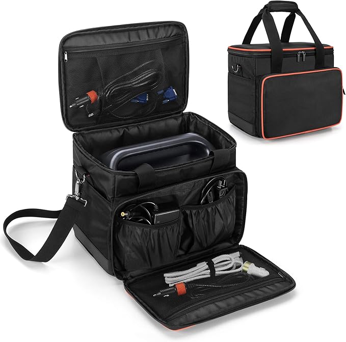 Trunab Travel Carrying Case Compatible with Jackery Explorer 500, Portable Power Station Storage Case with Waterproof Bottom and Front Pockets for Charging Cable and Accessories