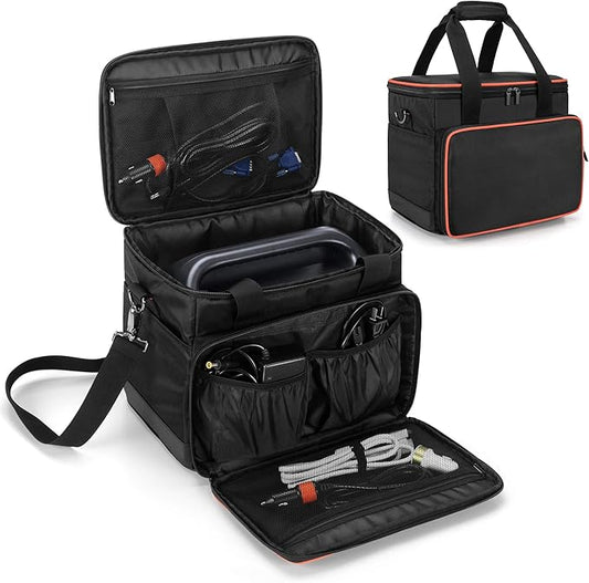 Trunab Travel Carrying Case Compatible with Jackery Explorer 500, Portable Power Station Storage Case with Waterproof Bottom and Front Pockets for Charging Cable and Accessories