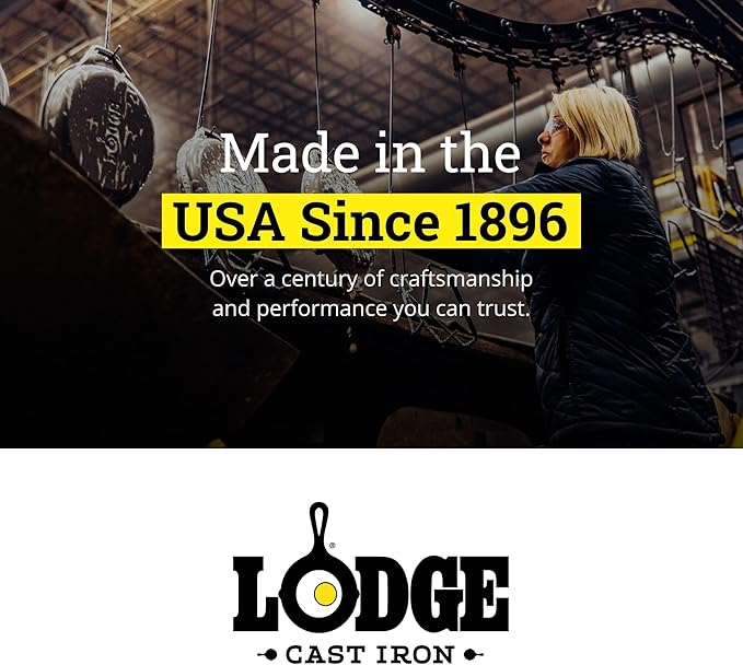 Lodge Seasoned Cast Iron Skillet - PFAS-Free, Non-Toxic Cookware - Use with an Oven, Stove, Grill, or Campfire - Naturally Non-Stick & Oven Safe - 6.5 Inches