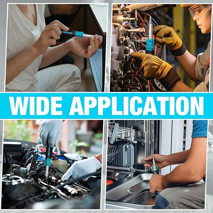 DURATECH Screwdriver, Multi Bit 11-in-1 Screw Driver & Nut Driver Set, Premium S2 Steel Bits, Portable Screw-driver, with Phillips, Slotted, Torx, Square Bits