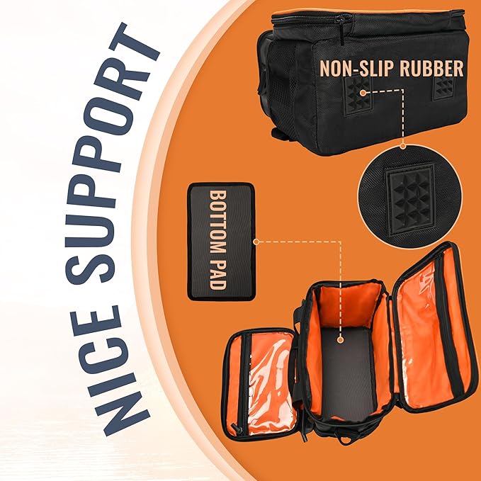 CROTIRAD Travel Carrying Bag Compatible with Jackery Explorer 300 240 160, Portable Power Station Storage Case with Front Pockets for Charging Cable and Accessories, Black