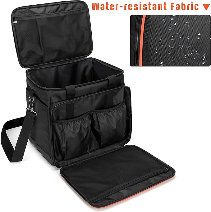 Trunab Travel Carrying Bag Compatible with Jackery Explorer 1500, Portable Power Station Storage Case with Waterproof Bottom and Front Pockets for Charging Cable and Accessories