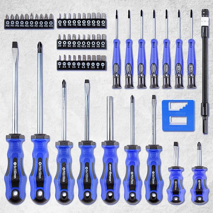 CARTMAN 59 Pieces Precision Screwdriver Set，Professional Magnetic Repair Tool Kit for Home, Bicycle Office Equipment And Car Repairs