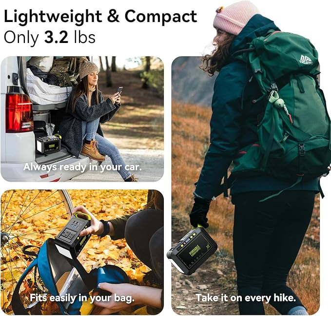 MARBERO 88.8Wh Solar Generator with 21W Solar Panel Included Portable Power Station 80W 110V 120W Max for Camping Outdoor Hiking Fishing Emergency