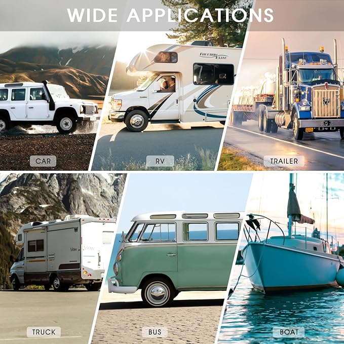 Car Charging Cable for Jackery Power Station Explorer 3000 2000 1500 1000 500 300 240-14AWG Heavy Duty 12V/24V Cigarette Lighter Charger with Adapters & Fuse, 15FT Orange Accessories