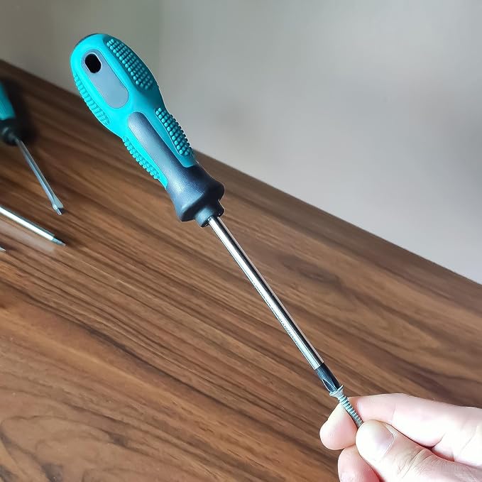 Magnetic Screwdriver Set, 6-Piece Screw Driver Kit with 3 Phillips and 3 Flat, Professional Non-Slip Cushion Grip Nut Driver Repair Tool Set. Stocking Stuffers for Men Gifts