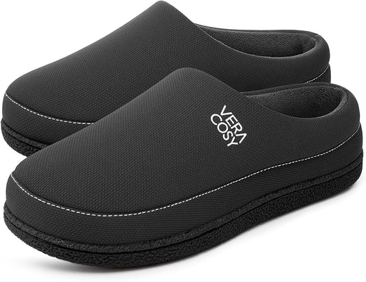 VeraCosy Men's Moccasin Slippers Comfy Soft Durable Slip-on Indoor Memory Foam House Shoes