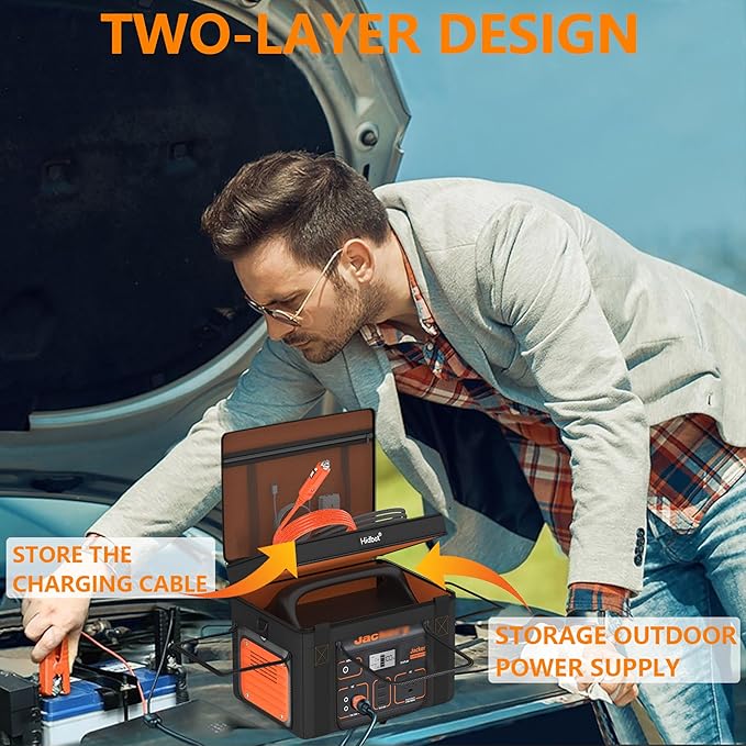 Travel Carrying Case for Jackery Explorer 300,Portable Power Station Storage Bag for Jackery Explorer 300 with Waterproof Bottom, Side Ventilation Double Layer for Jackery Accessories,Bag Only