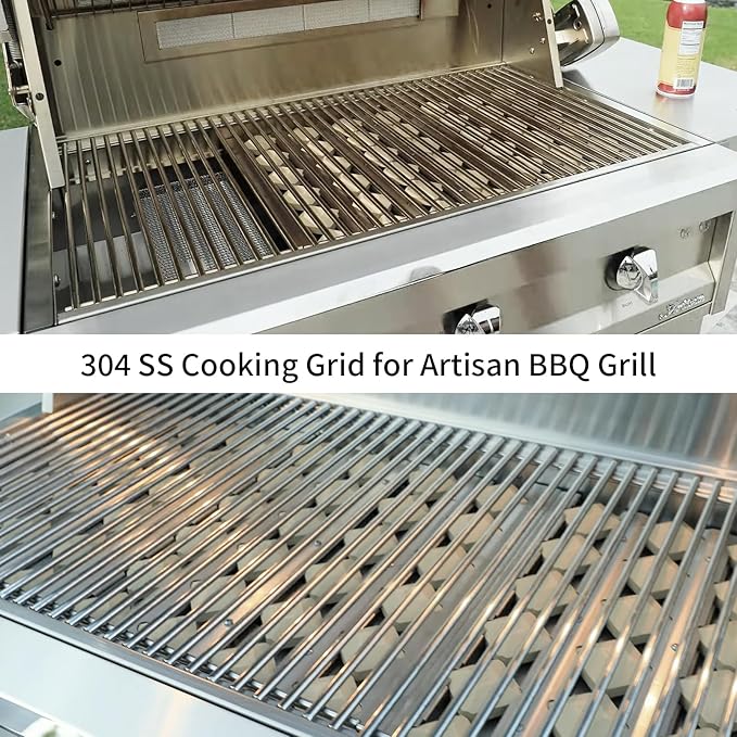290-0324 Grill Grate for Artisan 304 Stainless Steel BBQ Cooking Grid Replacement Part for Artisan 36 26 42 Inch BBQ Grill ARTP AAEP Art ART2 AAE, 18 1/8" x 13 13/16", 1 Pack
