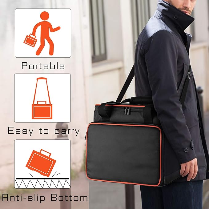 Trunab Travel Carrying Case Compatible with Jackery Explorer 1000/1000 v2, Portable Power Station Storage Bag with Waterproof Bottom and Front Pockets for Charging Cable and Accessories