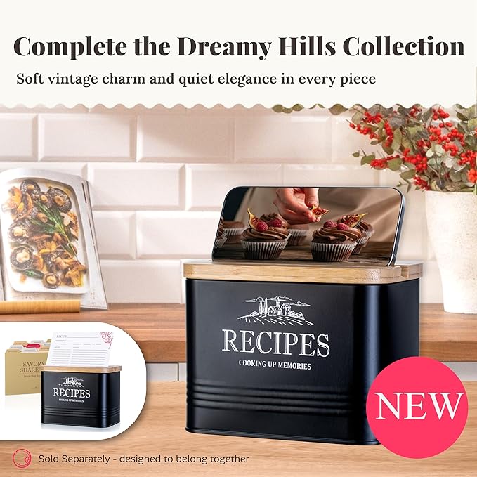 noonberry Kitchen Canisters for Countertop – 3-Piece Airtight Canister Set for the Kitchen Counter with Utensil Holder – Flour Sugar Containers – Matte Black Finish
