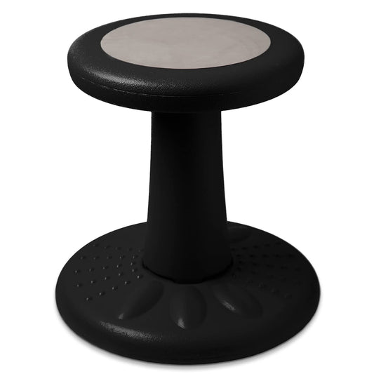 Studico ActiveChairs Kids Wobble Chair Flexible Preschool & Elementary Classroom Seating Improves Focus Posture & Helps ADHD/ADD Sensory Chair [Active Fidget Chairs] 14" Stool Ages 3-7 Black