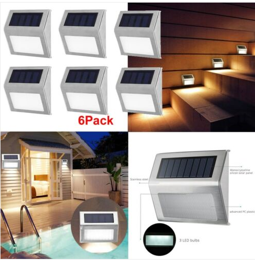 Stainless Steel LED Solar Garden Stairway Light