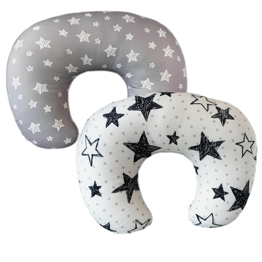 AOKLEY 2 Pack Nursing Pillow Covers Nursing Pillow Slipcovers for Breastfeeding Moms Breastfeeding Pillow Cover Fits The Pillow for Breastfeeding and Bottle Feeding Cover Only