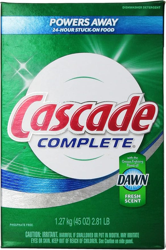 Cascade Complete, Powder Dishwasher Detergent, Fresh Scent 90 Oz (Pack of 1)