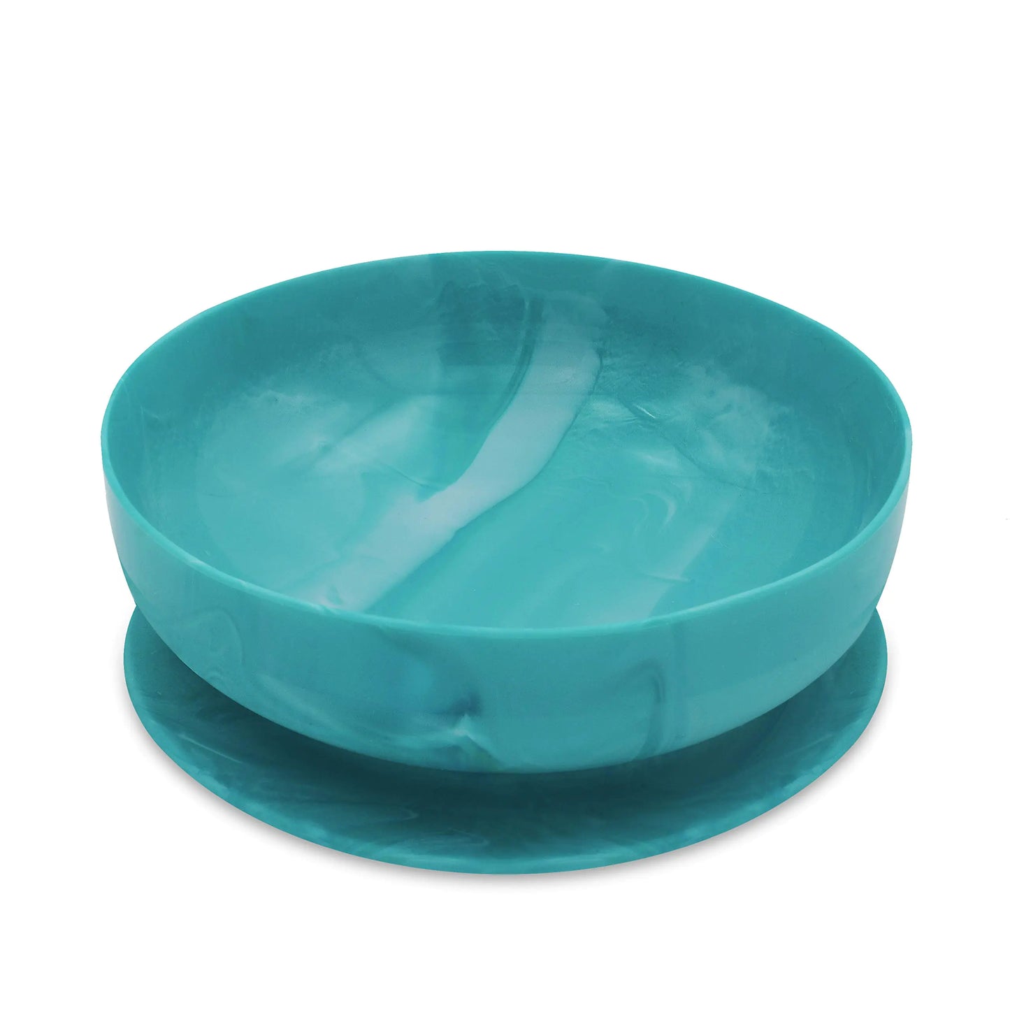 ChooMee Baby Suction Bowl | Powerful Suction Grip with Firm Bowl | Platinum Silicone BPA Free | Large 1 CT Aqua