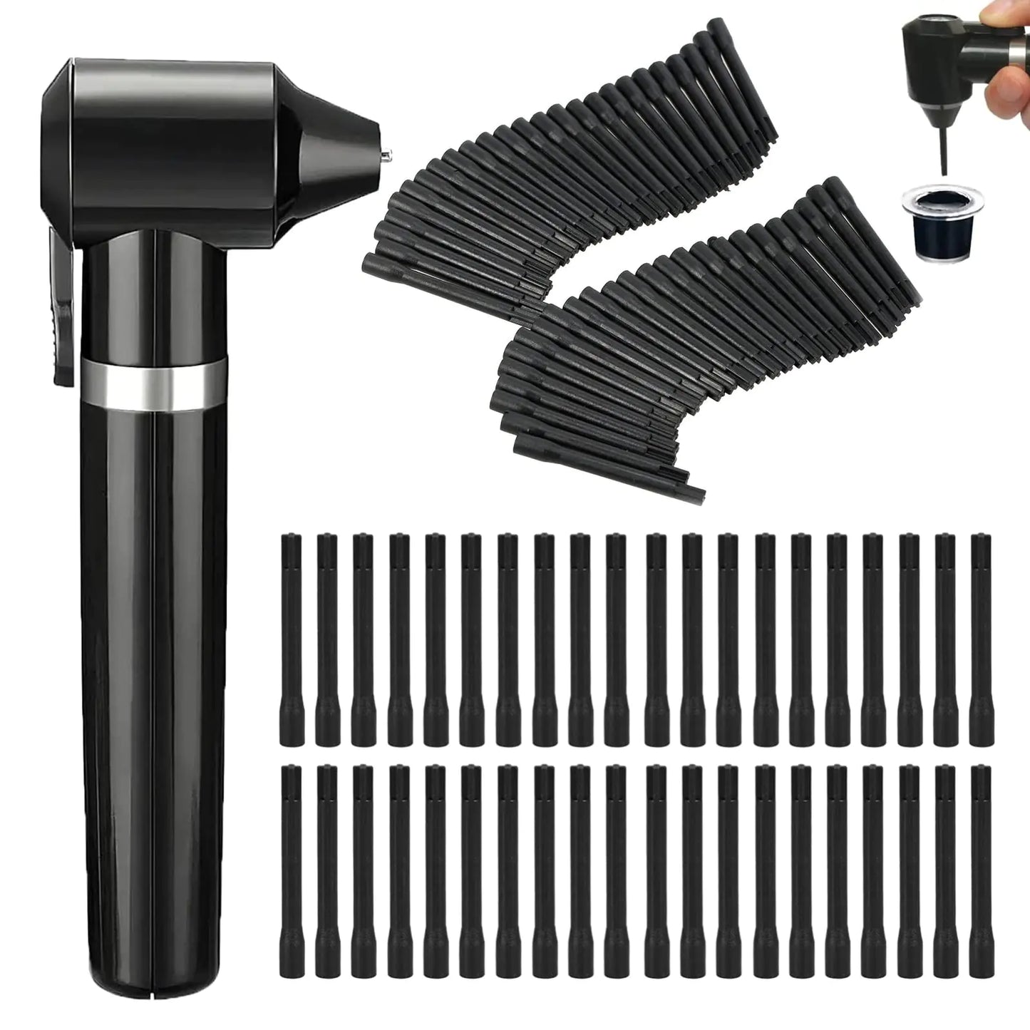 Ink Mixer Machine with 100Pcs Ink Mixing Sticks Yugui Pigment Mixer Agitator with 100Pcs Mixing Sticks Black Electric Color Mixer Machine for Makeup Eyebrow Color Makeup