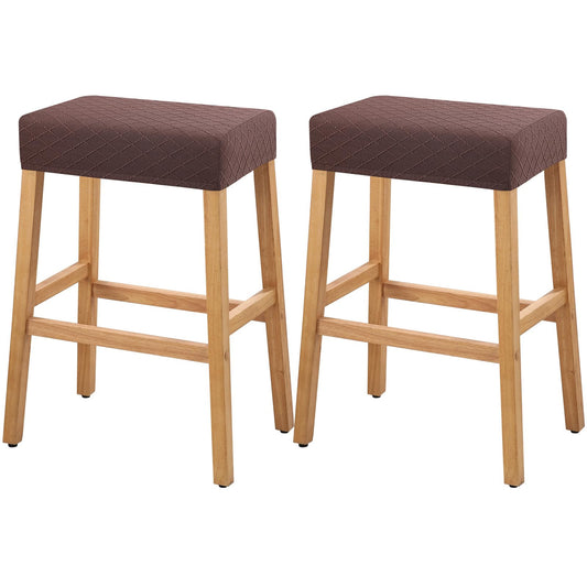 YISUN Stool Covers Rectangle - 2 Pack Stretch Waterproof Saddle Seat Cover Counter Bar Stools Bar Chairs Covers Kitchen Island Chairs Cushion Protector