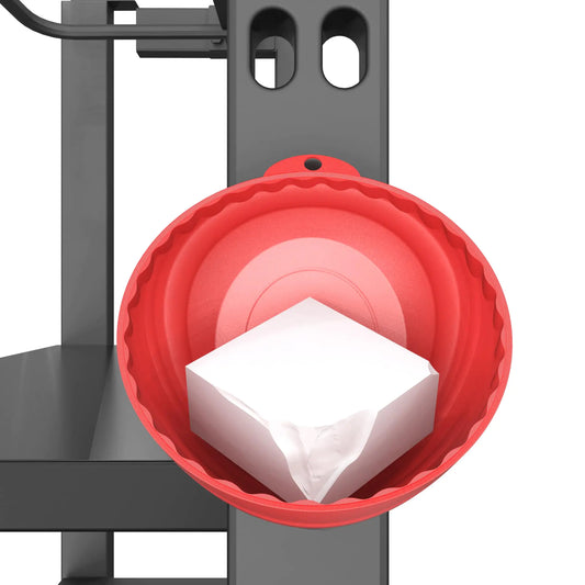 HAIRUNFU Gym Chalk Bowl Container Magnetic Chalk Holder Black Weightlifting Workout Gym Chalk Blocks Storage Bowl Gym Accessories (Red)