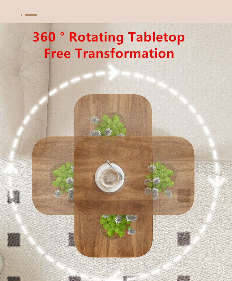 Adjustable C-Shaped Sofa Side End Table Coffee Laptop Table Living Room Bedroom