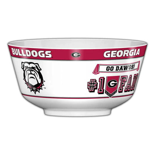 Fremont Die NCAA Georgia Bulldogs Party Snack Bowl 11.75" Bowl (2 Gallon) White/Team Colors