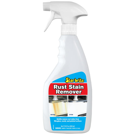 STAR BRITE Rust Stain Remover Spray - Instantly Dissolve Corrosion Stains on Fiberglass Vinyl Fabric Metal & Painted Surfaces - Also Removes Sprinkler Stains - 22 Ounces (089222SS)