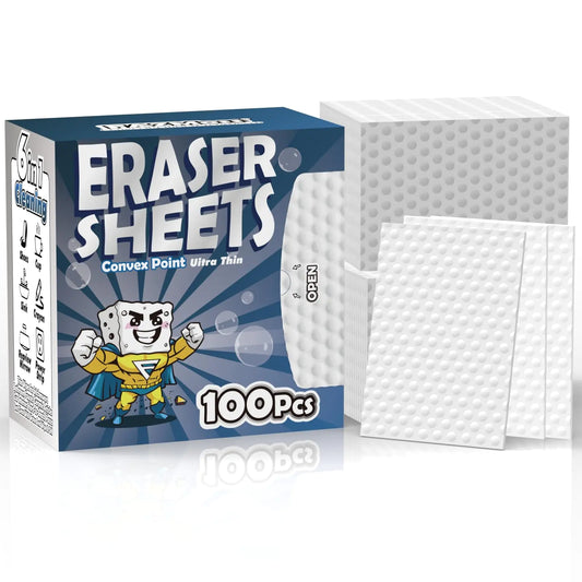 Magic Sponge Eraser Sheets Upgraded Convex Point Melamine Disposable & Portable. Ideal for Cleaning Kitchenware.(100)